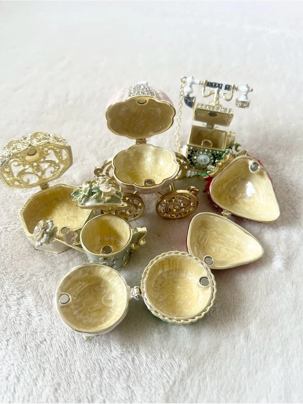 Assorted Jeweled Trinket Box Set